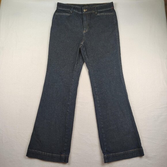 Talbots Flare Jeans Womens 10 Daphne Wash Denim - Picture 1 of 9